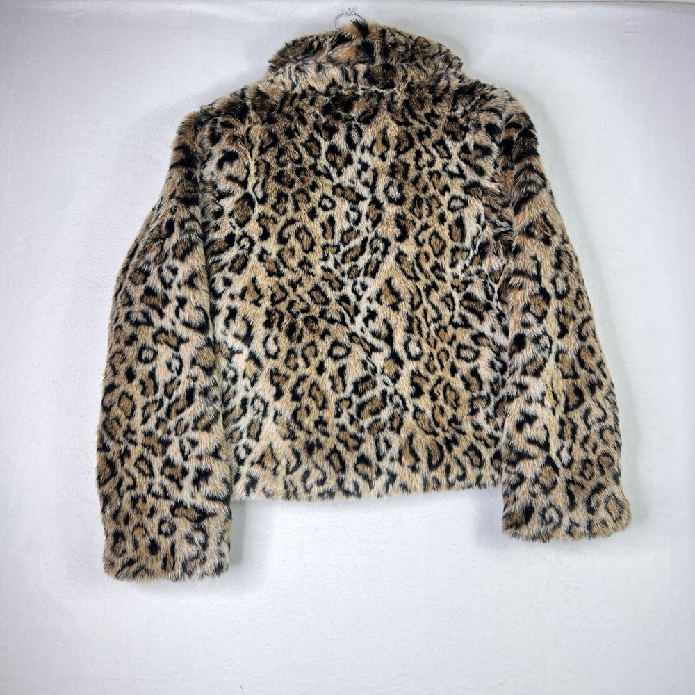 Sam Edelman Leopard Print Faux Fur Jacket Mob Wife NWT Size M - Picture 2 of 8